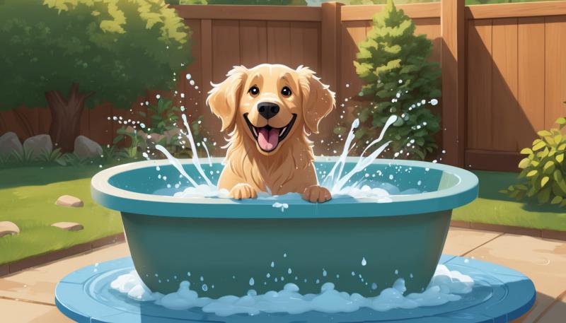Hund som badar